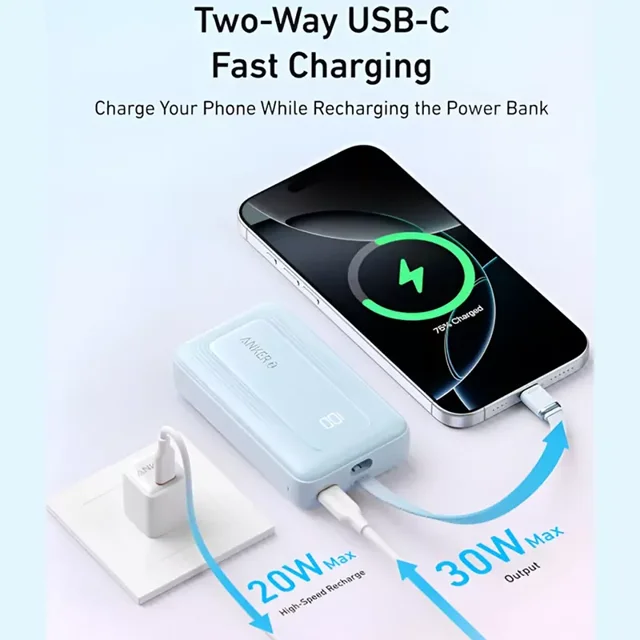 پاوربانک دارای کابل USB-C
