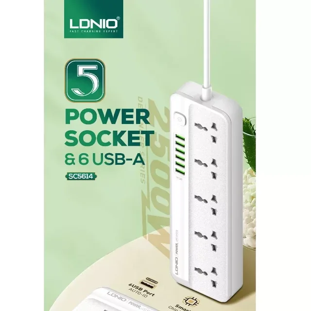 LDNIO Power Strip 6 USB